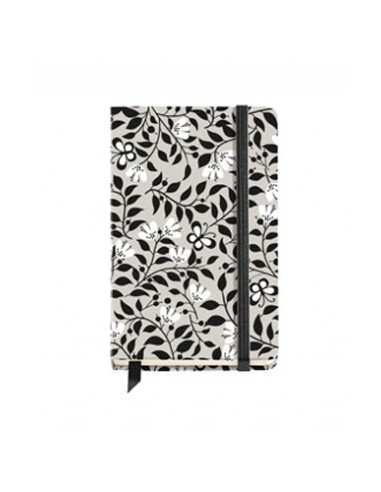 CUADERNO 90x140 LOGBOOK FLORAL ALWAYS BLACK. MIQUELRIUS