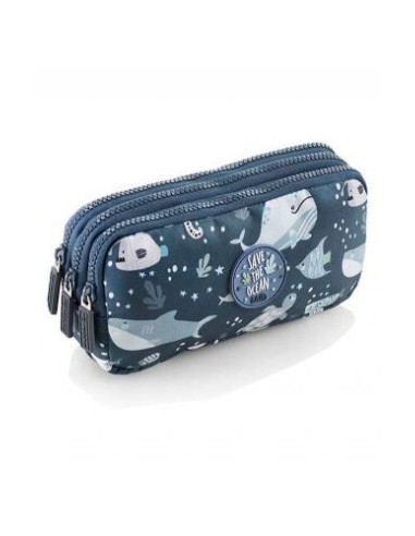 ESTUCHE PORTATODO TRIPLE CREMALLERA SAVE OCEAN MR