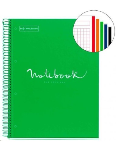 LIBRETA EMOTIONS MIQUELRIUS A4 120 FULLS 90GR VERDA