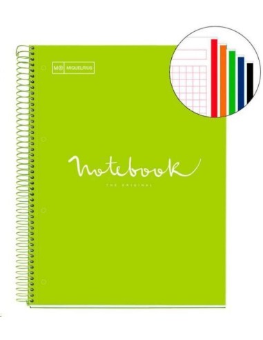 LIBRETA EMOTIONS MIQUELRIUS A4 120 HOJAS 90GR LIMA