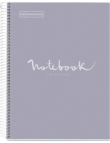 LIBRETA EMOTIONS A4 90 HOJAS DOTS 90GR GRIS MIQUELRIUS