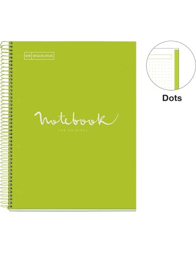 LIBRETA EMOTIONS MIQUELRIUS A4 90 HOJAS DOTS 90GR LIMA