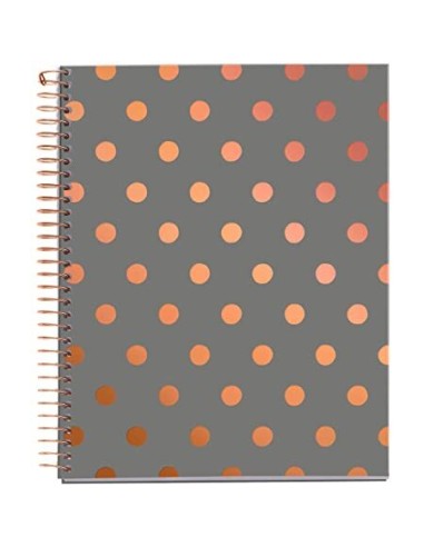 CUADERNO A5 TAPA DURA 120H CUADRICULA ROSE GREY. MR