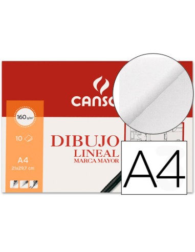 PAPEL DIBUJO LINEAL MARCA MAYOR P.10 160GR CANSON