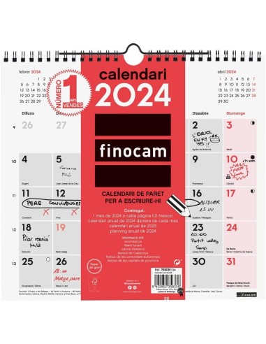 CALENDARIO PARED ESCRIBIR M 2024 CAT FINOCAM **LIQUIDACIÓN