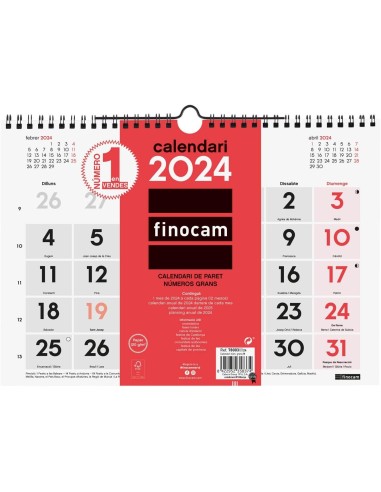 CALENDARIO PARED NUM GRANDES M 2024 CAT FINOCAM **LIQUIDACIÓ