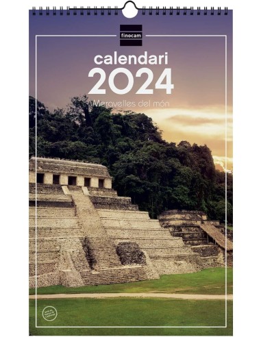 CALENDARIO PARED ESP ESCR MARAV MUNDO 2024 CAT FINOCAM *LIQU