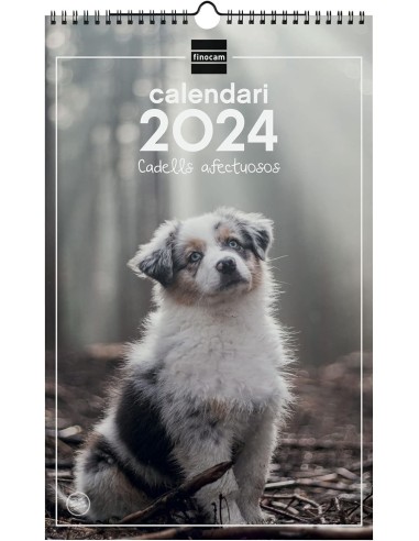 CALENDARIO PARED ESP ESCR CACHORROS 2024 CAT FINOCAM *LIQUID