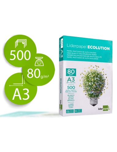 PAPEL BLANCO DIN A3 80GR 500H ECOLUTION