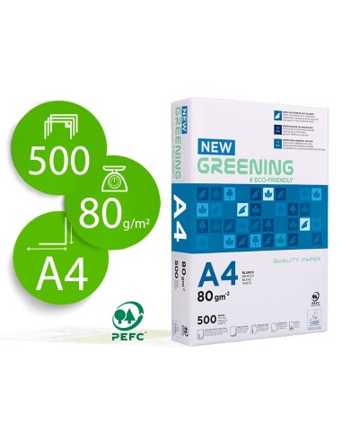 PAPEL A4 GREENING MULTIFUNCIÓN 80GR 500H