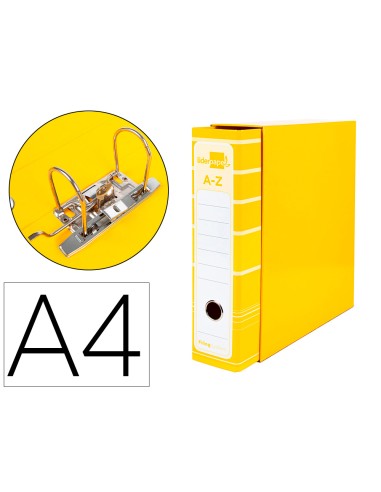 ARCHIVADOR FILING SYSTEM AMARILLO A4 S/R + CAJA LIDERPAPEL