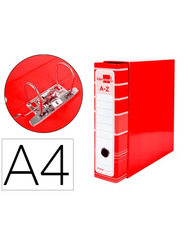 ARCHIVADOR FILING SYSTEM ROJO A4 S/R 75MM + CAJA LIDERPAPEL