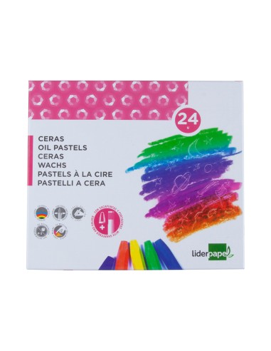 LAPICES CERA OIL PASTELS 24UD LIDERPAPEL