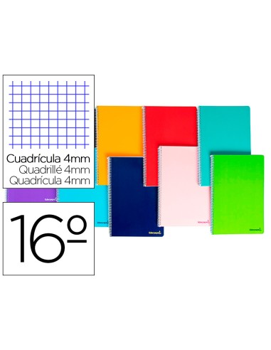 CUADERNO ESPIRAL LIDERPAPEL 16º 80H 60GR