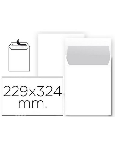 SOBRE LIDERPAPEL BOLSA NÚM.8 BLANCO DE 225x324mm. 25UDS.