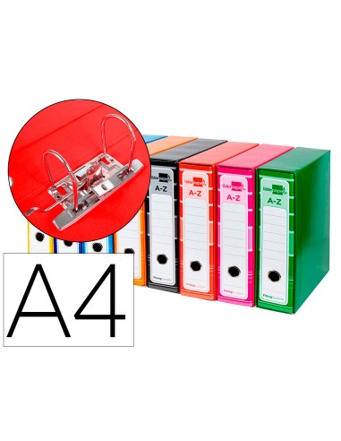 PACK 8 ARCHIVADORES FILING SYSTEM CON CAJA COLORES SURTIDOS.