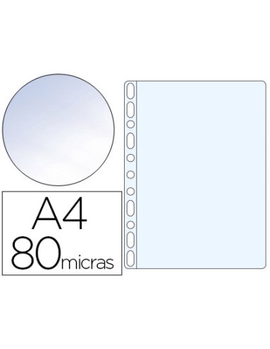 FUNDA MULTITALADRO DIN A4 80 MICRAS CRISTAL