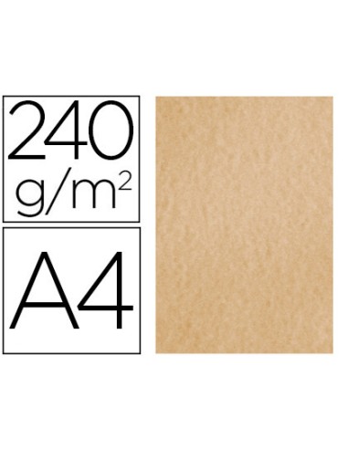 PAPEL COLOR PERGAMINO LIDERPAPEL A4 240GR/M2 CREMA. P25