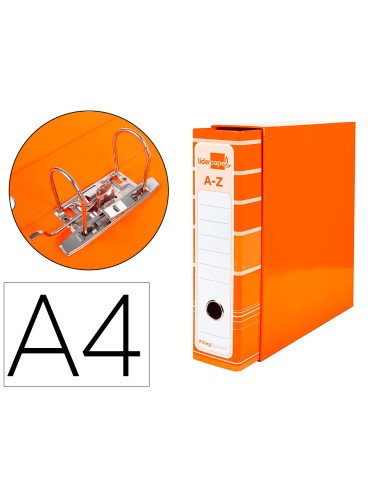 ARCHIVADOR FILING SYSYTEM A4 NARANJA CON CAJA S/R LIDERPAPEL