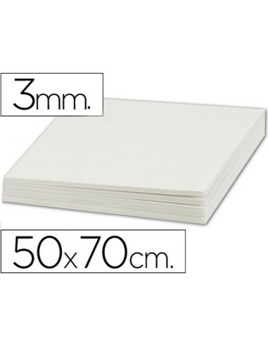 CARTON PLUMA BLANCO 3MM 50X70 LIDERPAPEL