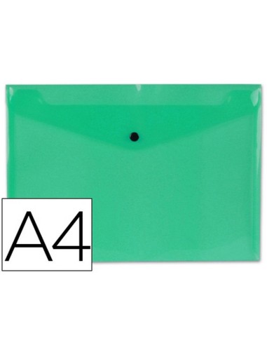 CARPETA LIDERPAPEL DOSSIER BROCHE A4 PP VERDE TRANSPARENTE