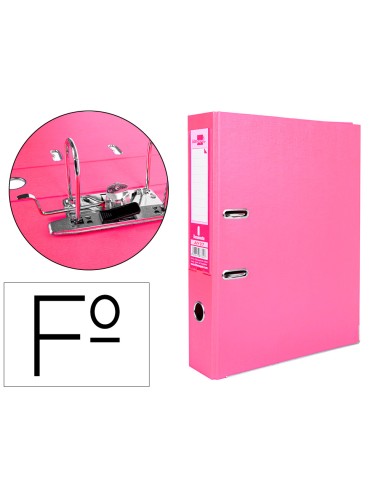 ARCHIVADOR PALANCA FOLIO DOCUMENTA ROSA 75MM LIDERPAPEL