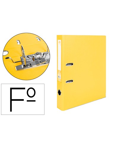 ARCHIVADOR PALANCA DOCUMENTA FOLIO AMARILLO 52MM LIDERPAPEL