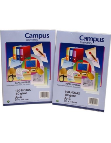 PAPEL BLANCO DIN A4 80GR LISO P.100 CAMPUS