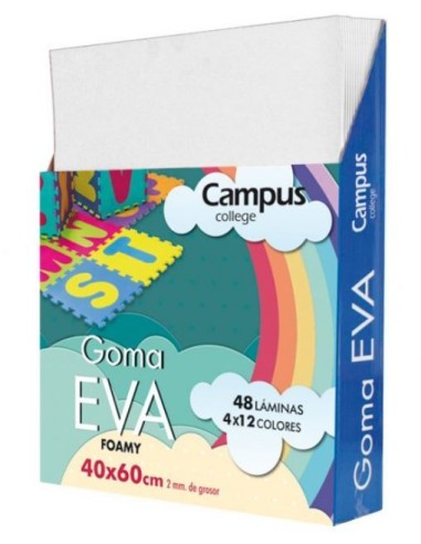 GOMA EVA 2MM 40x60 BLANCO CAMPUS