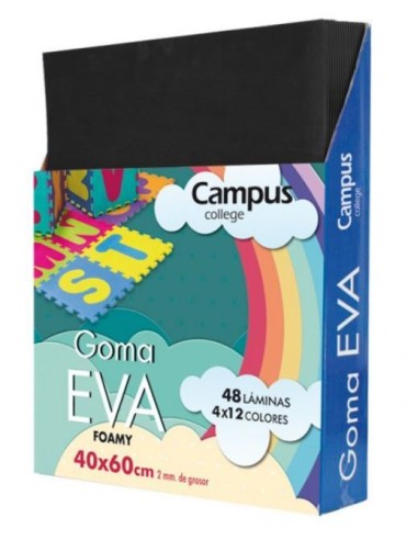 GOMA EVA 2MM 40x60 NEGRO CAMPUS