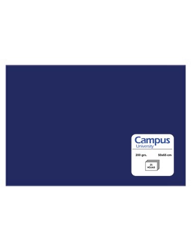 CARTULINA CAMPUS AZUL ULTRAMAR 50x65 200GR