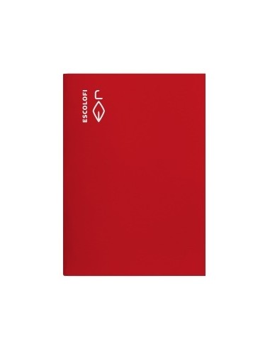 LIBRETA GRAPADA FOLIO PAUTA 3,5MM MARGEN 50H ROJO ESCOLOFI