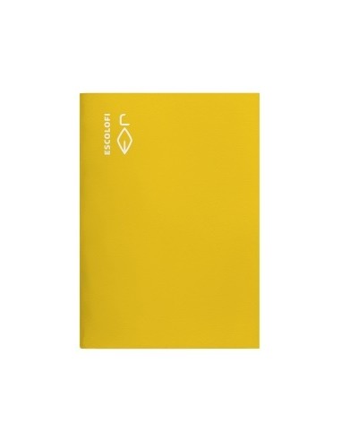 LIBRETA GRAPADA FOLIO PAUTA 3,5MM MARGEN 50H AMARILLO ESCOLO