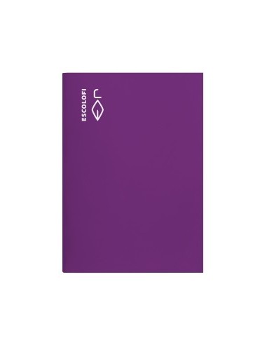 LIBRETA GRAPADA DIN A4 5x5 MG 50H 70GR VIOLETA ESCOLOFI