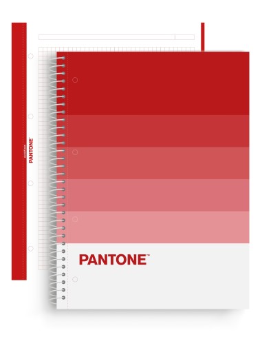 LIBRETA NOTEBOOK PANTONE PASSION ROJO 5x5 ESCOLOFI