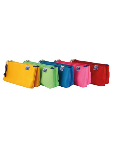 ESTUCHE OXFORD DOBLE CREMALLERA COLORES SURTIDOS