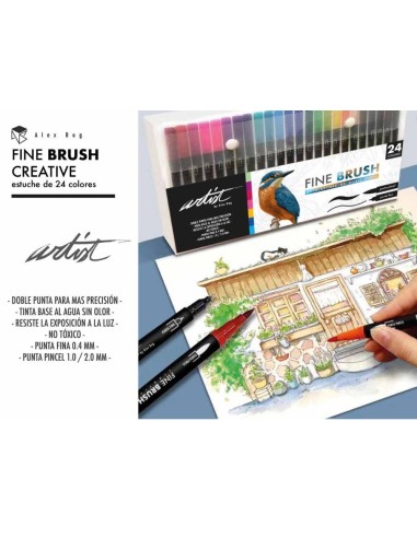 ROTULADORES ARTIST FINE BRUSH DOBLE PUNTA P.24