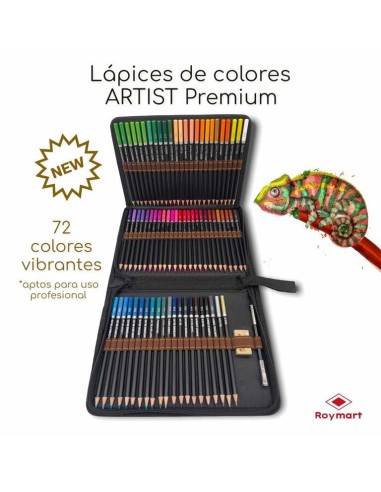 ESTUCHE DE 72 COLORES LAPICES PREMIUM ARTIST ALEX BOG