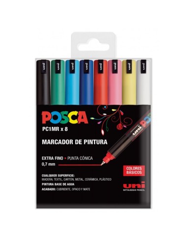 ESTUCHE BASIC 8 COLORES PC5M POSCA