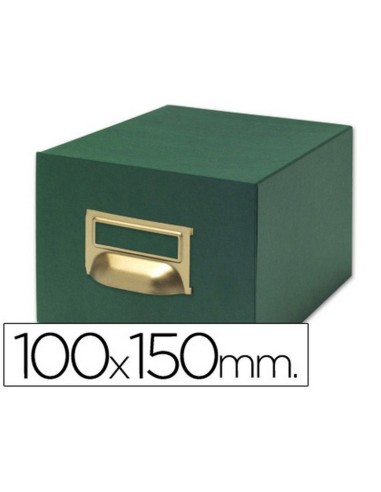 FICHERO CAJÓN CARTÓN VERDE 1000 FICHAS Nº3 100x150 LIDERPAPE