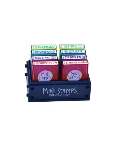 SET 8 MINI STAMPS EN CATALAN. OFFICE BOX