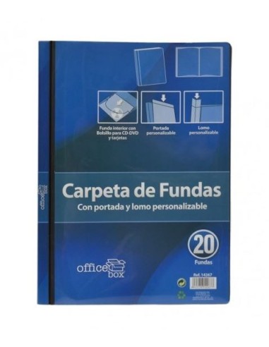 CARPETA 20 FUNDAS PERSONALIZABLE A4 OFFICE BOX