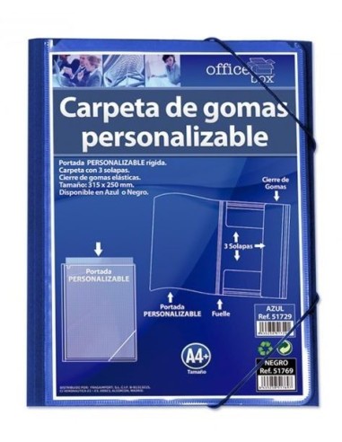 CARPETA CON GOMAS PESONALIZABLE DIN A4+ OFFICE BOX