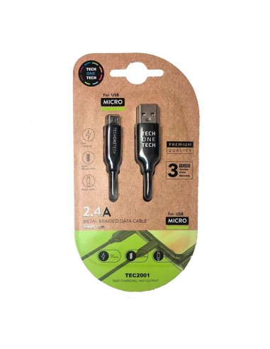 CABLE USB MICRO ANDROID ALTO RENDIMIENTO 2A NEGRO 1M