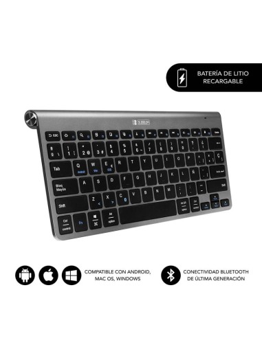 TECLADO GRIS SUBBLIM PURE COMPACT BLUETOOTH