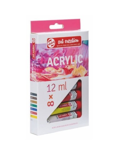 PINTURA ACRILICA TALENS ART CREATION TUBO 12ML 8UD