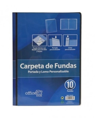 CARPETA 10 FUNDAS PERSONALIZABLE DIN A4 OFFICE BOX