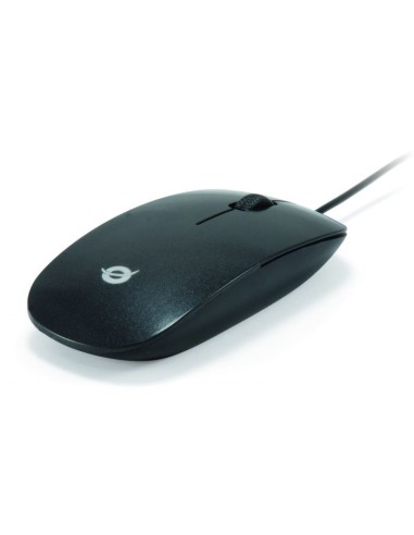 MOUSE CONCEPTRONIC REGAS CON CABLE USB COLOR NEGRO.