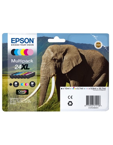 PACK 6 COLORES EPSON 24XL