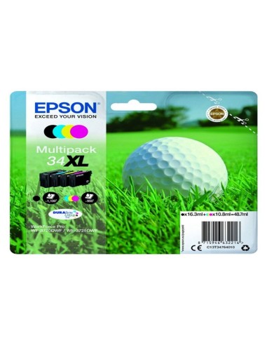 PACK 4 COLORES 34XL EPSON WF3725